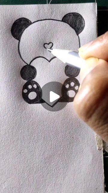 all about art on Instagram: "#reels" Cute And Easy Animals To Draw, Drawing Cute Animals Easy, Cute Panda Drawing Easy Step By Step, Quick Easy Sketches To Draw, How To Draw A Panda Easy, Panda Drawing Easy Step By Step, Cute Stitch Drawings Easy, Hanging Monkey Drawing, How To Draw A Panda