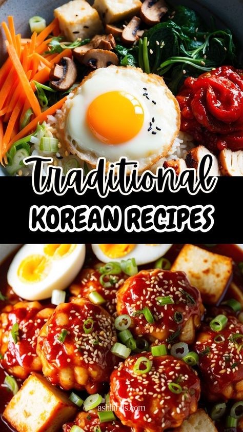 traditional korean recipes Korean Dinner Ideas Easy, Korean Authentic Food, Korean Authentic Recipes, Korean Food Meal Prep, Korean Recipes Traditional, Korean Foods Recipe, Easy Korean Dinner Recipes, Korean Meal Recipes, Korean Dieting Tips