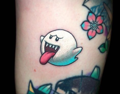 Nintendo Tattoos, Flash Tattoo Sleeve, Super Mario Tattoo, Pop Culture Tattoos, Nintendo Tattoo, Cartoon Tattoo Ideas, Video Game Tattoos, Mario Tattoo, Animated Shows