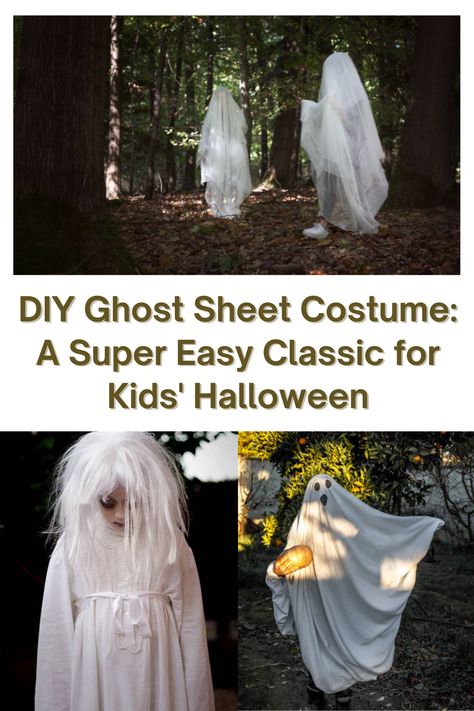 Wrap a sheet around your kid for a classic ghost costume with cut-out eyes—so easy, it’s spooky! #ghostcostume #easy Sheet Costume, Ghost Sheet, Easy Halloween Costumes Kids, Easy Diy Halloween Costumes, Diy Ghost, Ghost Diy, Fun Costumes, Time For Kids, Diy Halloween Costumes For Kids