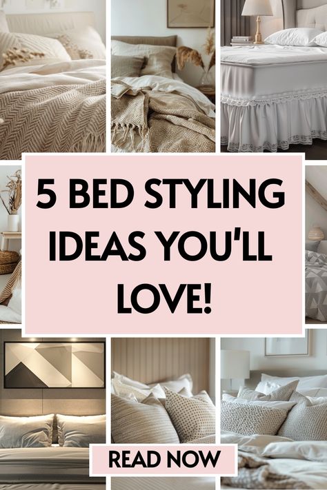 🎨 Ready for a bedroom refresh? See how changing your bed styling can make a huge difference! Our article reveals the best bedroom styling ideas to create a dreamy escape. Dive in now for all the details! ➡️ Bed Without Comforter Ideas, Ways To Make Up A Bed, 2024 Bedding Sets, King Sized Bed Aesthetic, California King Bedding Ideas, Queen Size Bedding Ideas, How To Decorate Your Bed, King Bed In Small Bedroom, How To Dress A King Size Bed