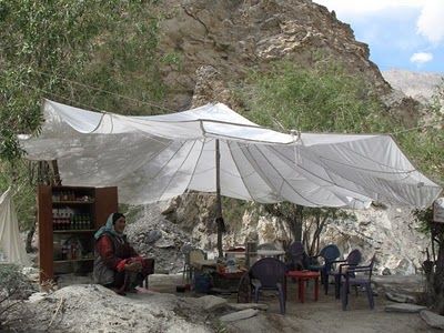 Parachute tent Ibex Horns, Parachute Tent, Medieval Tent, Hot Chai, Indus River, Earth Sheltered, Tent Fabric, Bamboo Construction, Hippie Garden