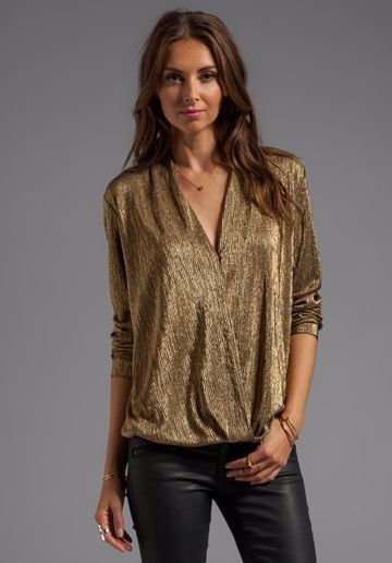 Metallic Blouses, Gold Blouse, Blouse Outfit, Revolve Clothing, Black Skinnies, Price Match, Metallic Gold, 30 Day, Style Me