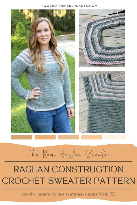 easy crochet sweater pattern with multiple colors, raglan crochet sweater pattern, simple crochet sweater pattern women, lightweight crochet sweater pattern, crochet clothing, crochet for women Raglan Sweater Crochet, Raglan Crochet Sweater, Raglan Crochet, Easy Crochet Sweater, Crochet Sweater Pattern Women, No Sew Crochet, Sweater Tutorial, Crochet Sweater Pattern, Raglan Sweater