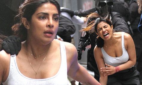 The Indian 34-year-old was fully committed to her character Alex Parrish, who appeared to have been taken hostage Alex Parrish, Ufo Art, Priyanka Chopra, Daily Mail, Bollywood Actress, Abc, Actresses, Film, Beauty