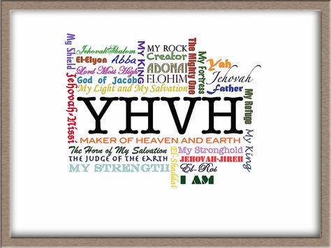 YHVH - The Names of God God Collage, God Names, The Names Of God, Bible Questions, English To Hebrew, Hebrew Roots, Biblical Names, Names Of Christ, Word Collage