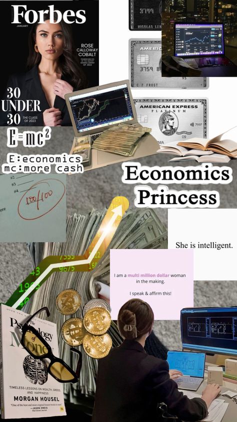 Economics Aesthetic, Career Affirmations, Accounting Student, Morgan Housel, Business Major, Business Vision Board, Manifesting Vision Board, American Express Platinum, Secret Websites