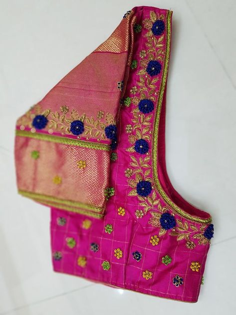 Maggam Works For Blouses, Simple Maggam Work Blouse Designs Simple, Pink Blouse Designs For Saree Maggam Work, Simple Maggam Work Designs For Blouses, Pink Blouse Maggam Work Designs, Blouse Handwork Designs, Latest Simple Blouse Work Designs, Simple Handwork Blouse Design, Blouse Hand Work Designs