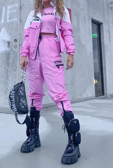 Neon Core Outfit, Pink Tactical Outfit, Pink Techwear Outfit, Pastel Cyberpunk Fashion, Pastel Cyberpunk, Japanese Cyberpunk Fashion, Pastel Techwear, Cyberpunk Outfit Colorful, Colorful Cyberpunk Fashion