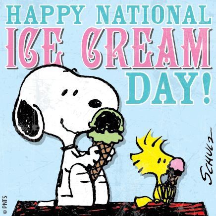 It's National Ice Cream Month! Did you know??? #Peanuts #Snoopy #Woodstock #IceCream National Icecream Day, National Ice Cream Day, National Ice Cream Month, Peanut Gallery, Snoopy Cartoon, Ice Cream Day, Peanuts Characters, Healthy Ice Cream, Snoopy Quotes