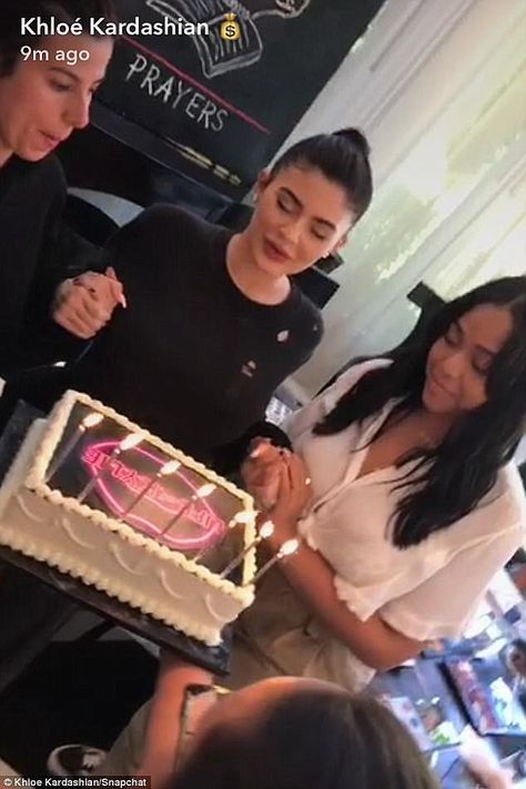 That's a wrap! Her stunning selfies come after she celebrated the end of filming for Life Of Kylie with her big cake Life Of Kylie, Big Cake, Toned Stomach, Yellow Bra, Pulled Back Hairstyles, Kylie Jenner Outfits, Big Cakes, Jenner Outfits, Keeping Up With The Kardashians