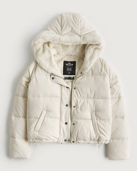 Discover great products at the best prices at Dealmoon. Faux Fur-Lined Puffer Jacket. Price:$72.00 Hollister Jacket, White Puffer Jacket, White Puffer, Cute Coats, Hooded Puffer Jacket, Puffer Jacket Women, Cute Jackets, White Jacket, Dream Clothes