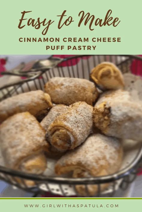 Easy to Make Cinnamon Cream Cheese Puff Pastry - Easy Homemade Recipes Cinnamon Cream Cheese Puff Pastry, Puff Pastry Bundles, Easy Puff Pastry Desserts, Cream Cheese Puffs, Homemade Puff Pastry, Cream Cheese Puff Pastry, Almond Filling, Cream Cheese Pastry, Puff Pastry Cream Puffs