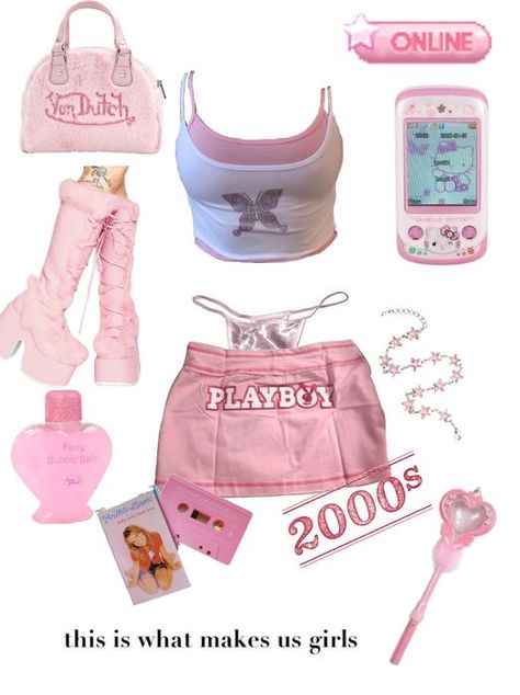 Ayeshacore Outfits, Y2k Cute Outfits Pink, Y2k Outfit Inspo Pink, Pink Y2k Fits, Y2k Barbie Aesthetic Outfits, Pink Aesthetic Outfits Y2k, Y2k Pink Clothes, Pink Outfit Board, Pink 90s Outfit