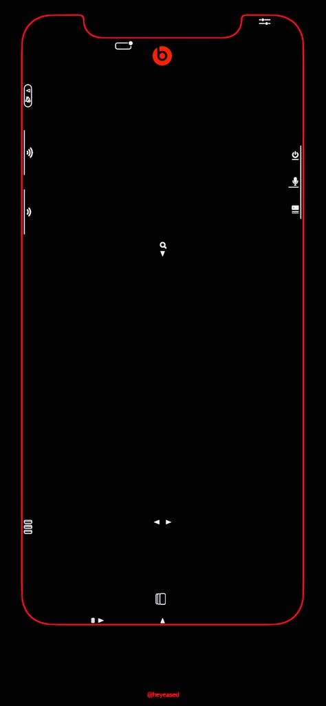 Beats Iphone 11 Notch Wallpaper, Outline Wallpaper, Iphone Red Wallpaper, Notch Wallpaper, Red Outline, Dynamic Island, Tela Iphone, Travis Scott Wallpapers, Abstract Iphone Wallpaper