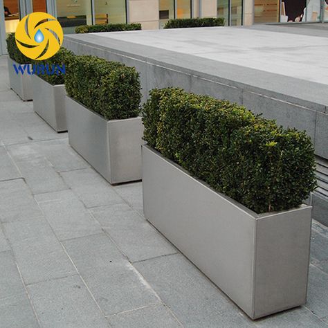 China Manufacture Wholesale Large Decorative Outdoor Planters, Discount Outdoor Planters Tree Protection, Large Outdoor Planters, Rectangle Planters, Rectangular Planters, Steel Planters, Garden Makeover, Modern Bungalow, Outdoor Pots, Garden Area