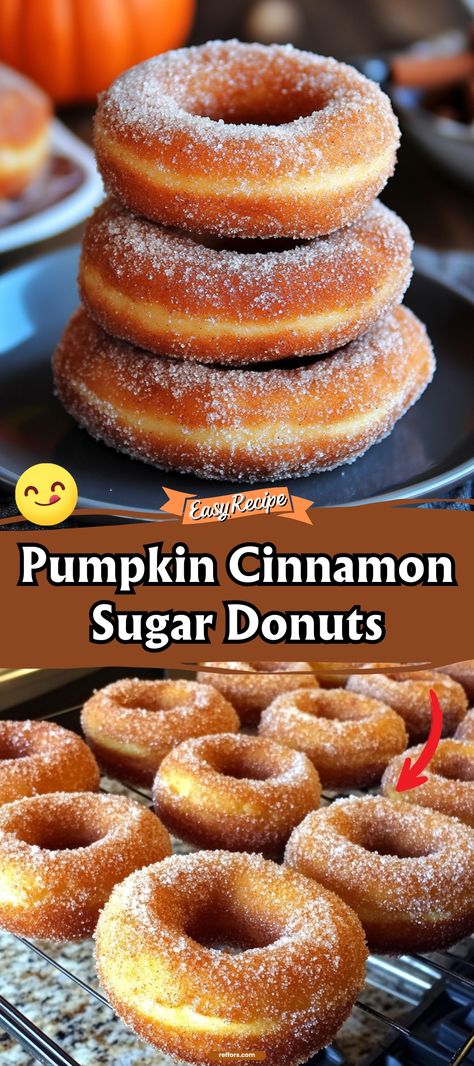 Indulge in the autumnal bliss of our Pumpkin Cinnamon Sugar Donuts, where spicy pumpkin meets sweet cinnamon sugar in a soft, cakey donut that's utterly irresistible. #PumpkinDonuts #CinnamonSugar #AutumnTreats Pumpkin Baked Donuts Recipe, Baked Cinnamon Sugar Donuts Recipe, Fall Doughnut Recipes, Pumpkin Donut, Baked Pumpkin Donuts Recipe, Sweet Potato Donut Recipe, Pumpkin Donuts Baked, Babycakes Recipes, Sugar Donuts Recipe