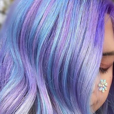 Pulp Riot Hair Color on Instagram: "#PulpRiotEducator @imakeprettyhair (she/her) is the artist 🫧 #PulpRiotSemis are the paint. 🎨 Shades used for the #BubbleTechnique: Powder, Lilac, Mercury, Elixir Photo Description: the left side of a person's head, their hair is shades of light blue and purple." Periwinkle Hair, Pulp Riot Hair Color, Pulp Riot Hair, Pulp Riot, Shades Of Light Blue, Face Skin, Hair And Beard Styles, Blue Hair, Product Description