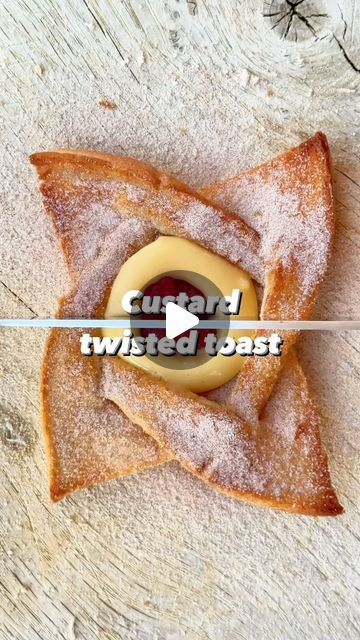 Catherine on Instagram: "Viral twisted toast hack - I love anything with custard and this is simple but delicious. It’s made with cinnamon sugar for extra flavour. SO good! #twistedtoast #toast #toasthack #bread #foodie #eats #cinnamontoast #custardtoast #viralfood #foodtrends" Twist Bread Recipes, Twisted Toast, Baking Stuff, Bread Toast, Cinnamon Toast, Food Trends, Food Themes, Cinnamon Sugar, Breakfast Ideas