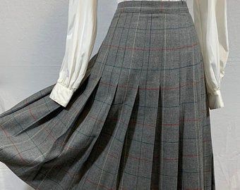 Long Wool Skirt, Square Skirt, Dungaree Skirt, Plaid Wool Skirt, White Midi Skirt, Checkered Skirt, Plaid Pencil Skirt, High Waisted Maxi Skirt, Modern Vintage Fashion