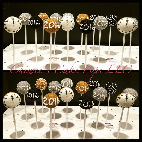 New Year’s Eve Treat Ideas, New Years Eve Cake Pops, New Year’s Eve Cake Pops, New Years Cake Pops, New Year Cake Pops, New Years Cake, Ny Party, Holiday Cake Pop, Nye 2023