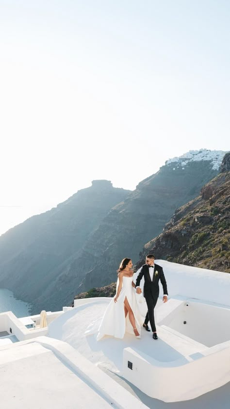 S&K Elopement • Instagram Causal Wedding, Wedding Santorini, Bohemian Elopement, Greek Islands Wedding, Greece Destinations, Destination Bride, Santorini Wedding, Event Planning Company, Greece Wedding