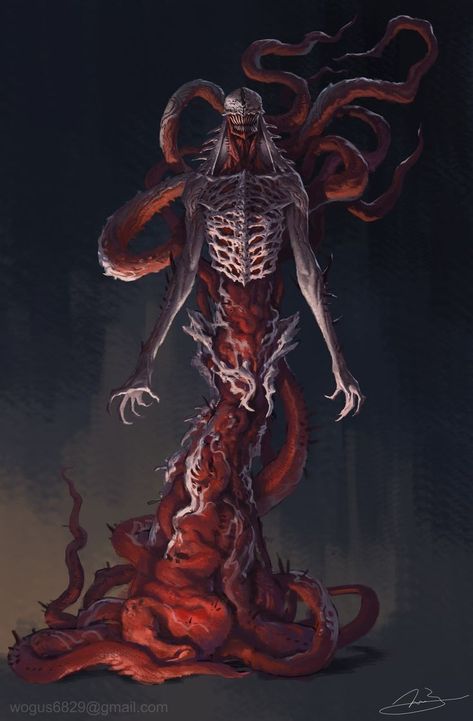 DnD, MToF Lovecraftian Horror, Dark Creatures, Horror Monsters, Cool Monsters, Cosmic Horror, 다크 판타지, Monster Concept Art, Demon Art, Fantasy Monster