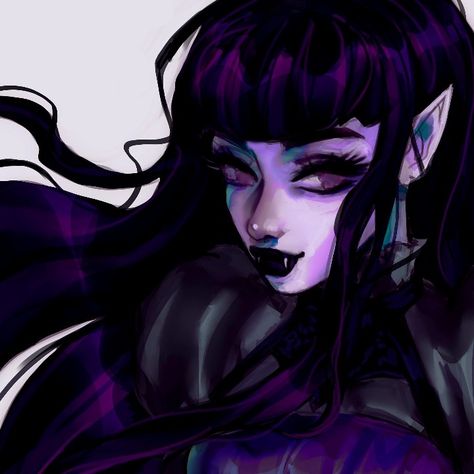 Elisabat Monster High Pfp, Monster High Elissabat Fanart, Elissabat Fanart, Elissabat Pfp, Elissabat Aesthetic, Elissabat Monster High, 4 People Halloween Costumes, Purple Characters, Art Vampire