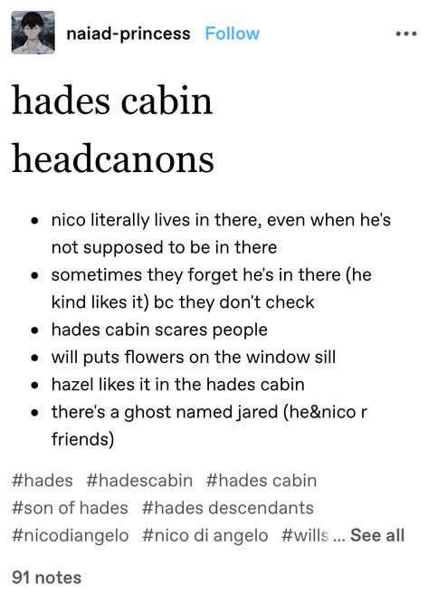 Children Of Hades Headcanons, Hades Cabin Headcanons, Camp Half Blood Headcanons, Hades Cabin, Hades Children, All Percy Jackson Books, Pjo Headcanons, Solangelo Headcanons, Apollo Percy Jackson