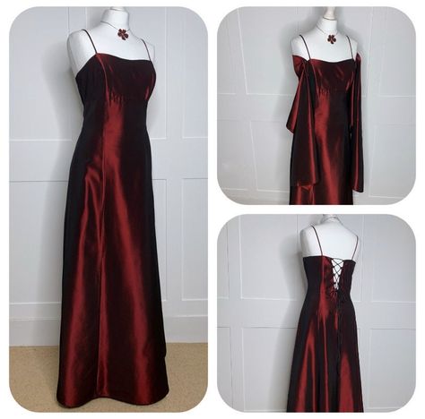 Two Tone Dress, Vintage Dresses For Sale, Vintage Prom Dress, Dr Closet, Vintage Prom, Dress Retro, Prom Dresses Vintage, Pretty Prom Dresses, Burgundy Lace