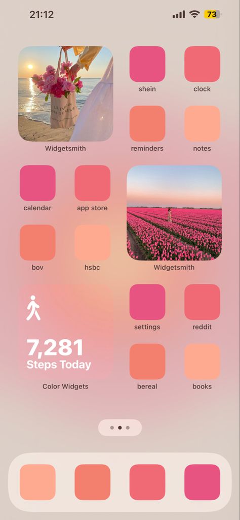 Widget Home Screen Ideas Aesthetic, Spring Aesthetic Homescreen, Iphone Wallpaper Inspo Widgets, Wallpaper Iphone Ios 16 Ideas Homescreen, Ios 16 Home Screen Ideas Flowers, Summer Ios Homescreen Ideas, Cute Ios 16 Home Screen Ideas, Organized Wallpaper Iphone, Spring Home Screen Wallpaper