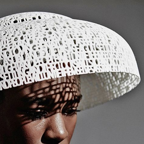 gabriela ligenza, 3d hat, ltvs, lancia trendvisions, 2014 Printing Idea, Hats Style, 3d Printing Fashion, Accessory Design, 3d Printing Art, Fashion Archive, 3d Printed Jewelry, Printed Fashion, 3d Fashion