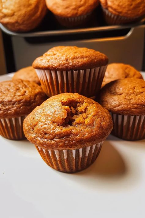 Craving the perfect fall treat? These moist pumpkin muffins are bursting with warm spices and rich pumpkin flavor! Whether you’re enjoying them with your morning coffee or as a cozy afternoon snack, these pumpkin muffins are sure to satisfy. Satisfy your cravings – grab the full recipe! #pumpkinmuffins #fallbaking #pumpkinrecipes #easyrecipes #muffinrecipe #falltreats #bakinglove #homemademuffins #pumpkinspice #muffins Moist Pumpkin Muffins, Pumpkin Muffins Recipe, Recipe For Fall, Cinnamon Honey Butter, Pumpkin Muffin Recipes, Baked Breads, Cozy Afternoon, Spice Muffins, Pumpkin Spice Muffins