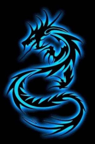 BLUE BLUE BLUE Dragon Animated, Glowing Dragon, Dragon Wallpapers, Neon Dragon, Neon Game, Blood Dragon, Music Neon, Tattoo Wallpaper, Small Dragon Tattoos