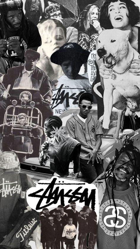 Checkout lizziegarnerr's Shuffle #stussy #vintage #blackandwhite #collage #nike #streetwear Stussy Wallpaper, Streetwear Wallpaper, Stussy Vintage, Stussy Logo, Holographic Print, Koro Sensei, Y2k Posters, Nike Streetwear, Wallpaper Retro