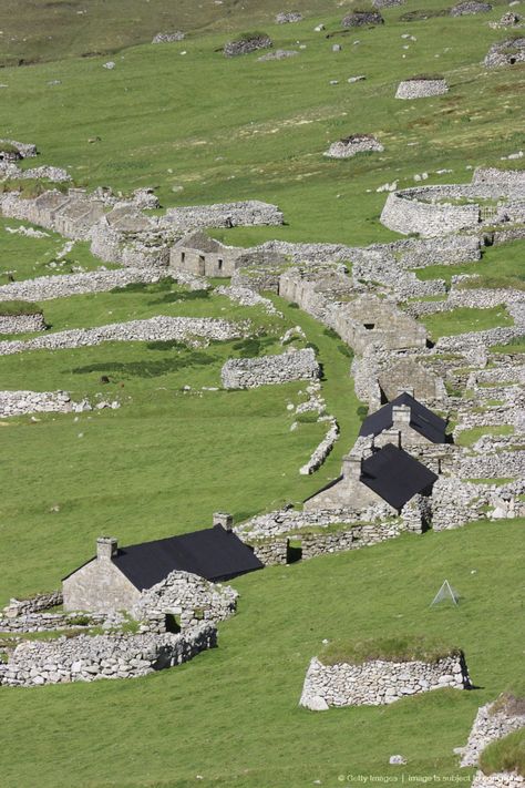 The remains of The Village on Hirta, the largest island in the St Kilda… St Kilda Scotland, Scotland Forever, St Kilda, England And Scotland, Scotland Travel, Abandoned Houses, British Isles, Scottish Highlands, Archipelago