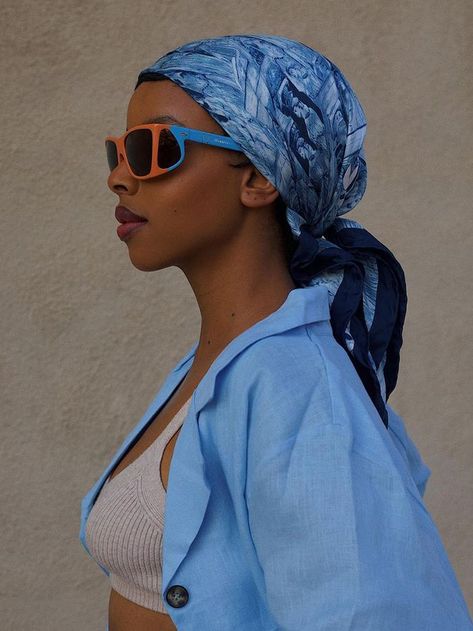 Silk Scarf Hairstyles, Ponytail Plait, Hair Scarves, Silk Scarf Hair, Scarf Hair, Orange Scarf, Silk Twill Scarf, A Ponytail, Wedding Guest Hairstyles