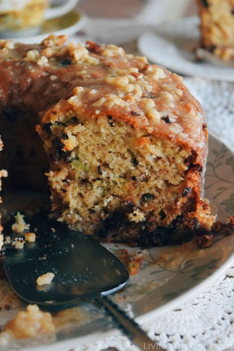 Zucchini Orange Cake - Living The Gourmet Orange Zucchini Cake, Apple Zucchini Cake, Orange Zucchini, Zucchini Cake Recipe, Homemade Glaze, Cranberry Orange Cake, Zucchini Cakes Recipe, Orange Chocolate Cake, Orange Cake Recipe