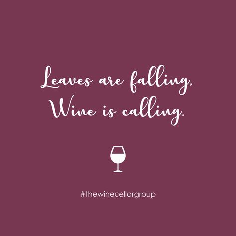 Happy first day of fall! 🍃 What’s your favorite wine to drink in the fall time? #MondayMotivation #Autumn #Fall Wine Weekend Quotes, Fall Drinking Quotes, First Day Of Autumn Quotes, Fall Quotes Funny Humor, Quotes For Mirror, Wine Tasting Room Ideas, Whiskey Signs, Liquor Quotes, Alcohol Puns