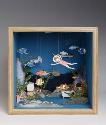 Shadow Box Kunst, Museum Of Childhood, Shadow Box Art, Miniature Rooms, Tiny Things, Shadow Boxes, Dream Homes, Art Plastique, Box Art