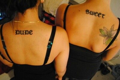 Friendship Tattoos...from Dude Where's My Car? Best Tattoo Fonts, Dude Where's My Car, Stick N Poke, Sweet Tattoos, Bff Tattoos, Friendship Tattoos, Tattoo Font, Diy Tattoo, Best Friend Tattoos