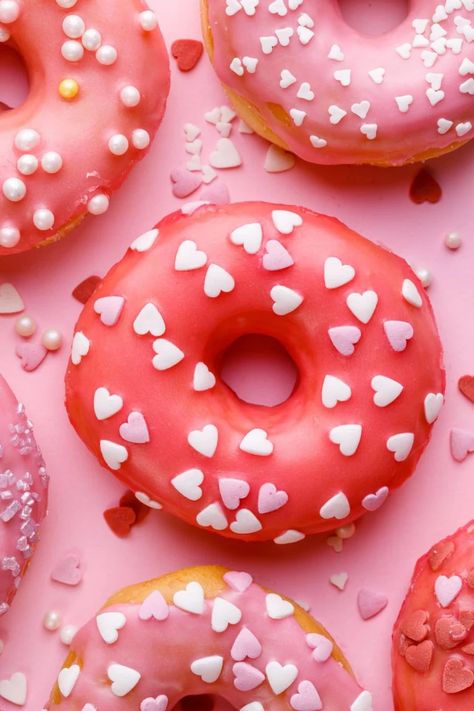 Half Dozen Vegan/gluten Free Assorted Valentine's Donuts | Etsy Donut Background, Wallpers Pink, Vegan Doughnuts, Pink Doughnuts, Galaxy Wallpapers, Pink Wallpaper Girly, Iphone Wallpaper Glitter, Snoopy Wallpaper, Pink Donuts