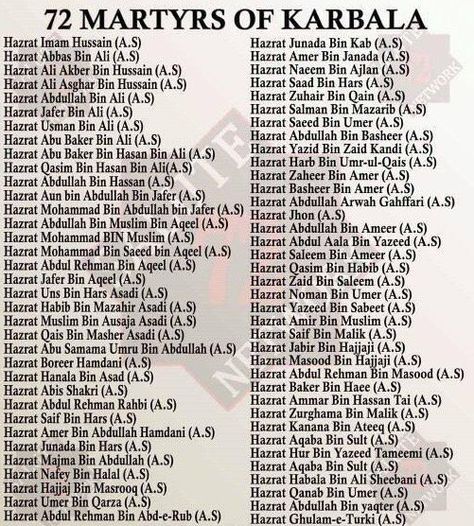 72 Martyrs of Karbala. Muharram Quotes, Prophets In Islam, Imam Hussain Karbala, Hussain Karbala, Shia Muslim, Imam Ali Quotes, Muhammad Quotes, Kuantan, Islamic Information