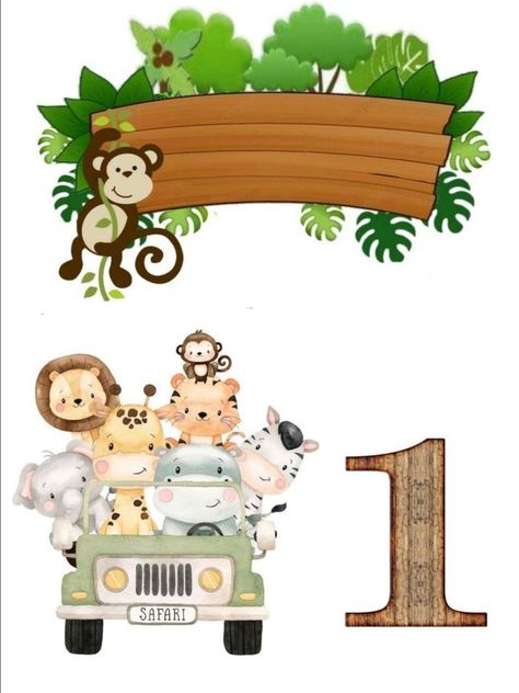 Jungle Cake Topper Printable, Anchor Stencil, Safari Birthday Party Decorations, Safari Baby Shower Boy, Safari Animals Birthday, Winnie The Pooh Cake, Happy Birthday Wishes Quotes, Safari Birthday Party, Jungle Birthday