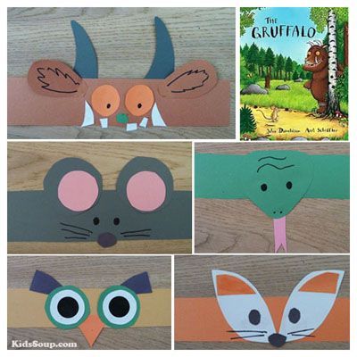 The Gruffalo Story headband crafts for preschool Gruffalo Headband, Gruffalo Activities Eyfs, The Gruffalo Activities, Gruffalo Eyfs, Gruffalo Costume, Gruffalo Activities, Gruffalo Party, Gruffalo's Child, Julia Donaldson