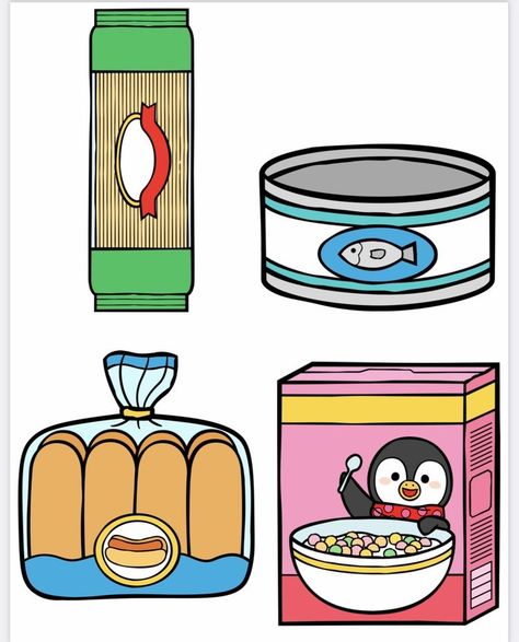 Paper Squishy Cereal, Paper Duck Food And Drink, Paper Doll Food, Paper Duck Food, Papel Duck, Duck Crafts, Aesthetic Profile Picture Cartoon Soft, Paper Doll Printable Templates, Paper Clothes