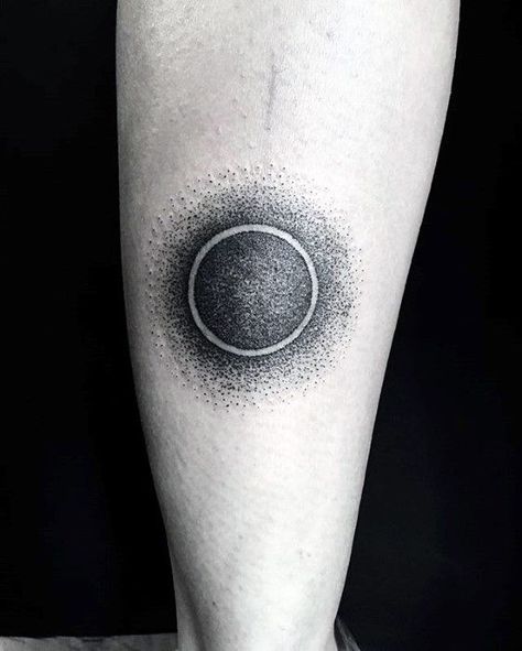 Cool Dotwork Negative Space Sun Small Manly Mens Leg Tattoo Manly Tattoos, Circular Tattoo, Round Tattoo, Negative Space Tattoo, Men Masculine, Tattoo Dotwork, Tattoo Leg, Circle Tattoos, Circle Tattoo