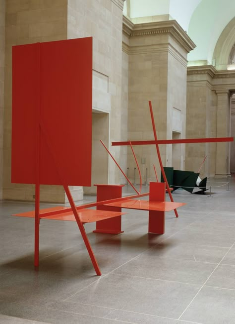 Sir Anthony Caro . early one morning, 1962 Colorful Art Installations, Anthony Caro, Red Sculpture, Sculpture Projects, Action Painting, Contemporary Sculpture, Big Art, Sculpture Installation, Modern Sculpture