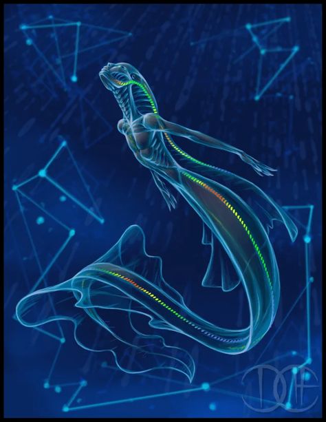 Merman Reference, Space Mermaid, Mermaid Fin, Alien Concept, Cosmic Horror, Alien Concept Art, Metroid, Sea Monsters, Creature Concept Art