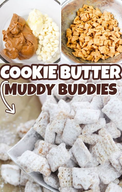 Brownie Muddy Buddies Recipe, Muddy Buddies Without Peanut Butter, Best Muddy Buddy Recipe, Mud Buddies, Chex Dessert, Chex Cereal Recipes, Peanut Butter Muddy Buddies, Puppy Chow Chex Mix, Puppy Chow Chex